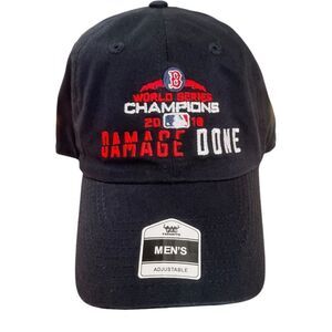 Fan Favorite Men’s Boston Red Sox Champions 2018 Damage Done Cap Hat. OS. NEW.